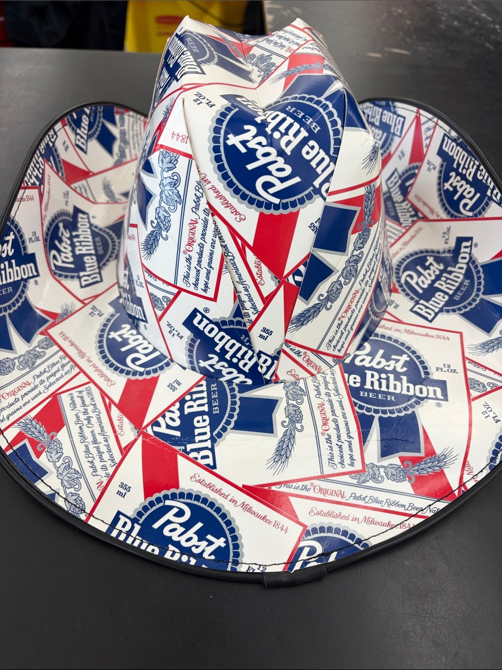 Pabst Blue Ribbon Red, White & Blue Cowboy Party Hat